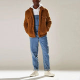 Nukty Solid Color Jeans Overalls For Men Fashion Casual Suit High Waist Denim Jumpsuits Casual Oversized Pants Men Clothing Tracksuit