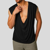 Nukty New Summer Men's Skinny Gym Tank Tops Leisure Popular Sleeveless Sportwear Fashion Loose Solid Color Bodybuilding Vest S-2XL