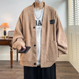 Nukty Streetwear Men‘s Sweater Japan Style Plus Size 7XL Man Sweatercoat Fashion Loose Tops Casual Single Breasted Clothes
