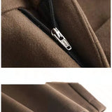 Nukty Women's High Rise Solid Color Patchwork Pocket Button Zipper Straight Autumn and Winter New Plus Size Loose Casual Capris Shorts