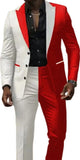 Nukty prom outfits for guys Two Color Panels for A  Men's Suits，Tailor-made Suitsï¼? Pieces Blazer and Pants Set，Single Breasted，for Summer Beach，Groomsmen