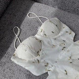 Nukty Fairy 3D Flowers Suspender Mesh Stitching Chiffon Dress High Waist Backless Retro Gauze Tupe Dress A-Line Flowers Skirt Vestidos
