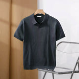 Nukty Men Slim Fit Polo Shirts Solid Stretch Sexy Collared TShirt Fashion Trendy Cotton Casual Top Summer Clothes Comfortable Stretchy