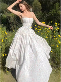 Nukty Floral Elegant Summer Korean Fashion Dress Romantic Graduation Beach Spaghetti Straps Robe Women Long Sling Dresses New
