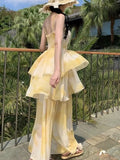 Nukty Summer  Elegant Sexy Spaghetti Strap Long Dresses For Women Sleeveless Backless Beach Holidays VestidosEvening Party Dress