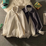 Nukty Autumn and Winter Fashion Casual Loose Oversize Lapel Waffle Long Sleeved Solid Color Plush Thickened Men's Shirt Jacket