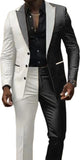 Nukty prom outfits for guys Two Color Panels for A  Men's Suits，Tailor-made Suitsï¼? Pieces Blazer and Pants Set，Single Breasted，for Summer Beach，Groomsmen