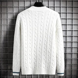 Nukty Autumn Men's Sweater Cardigan Slim Fit Single Breasted Solid Color Knitted Cardigan Men Causal Sweatercoat Mens Clothing