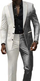 Nukty prom outfits for guys Two Color Panels for A  Men's Suits，Tailor-made Suitsï¼? Pieces Blazer and Pants Set，Single Breasted，for Summer Beach，Groomsmen