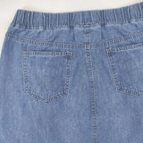 Nukty Oversize Fashion Street Skirt Summer A Line Denim Skirt Women Autumn Sun Skirt Casual Solid High Waist Women's Long Skirt