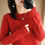Nukty Women Sweater Spring Autumn Long Sleeve O-neck Pullovers Warm Bottoming Shirts Korean Fashion Sweater Knitwear Soft Jumpers