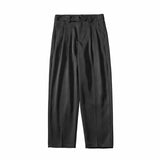 Nukty Spring Summer New Solid Color Men's Clothing Silky Feeling Handsome Fashion Casual Trend Korean Version Youth Suit Pants