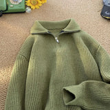 Thicker Knitted Sweaters Men Zipper Keep Warm Winter Loose Pullovers Male Slouchy All-match Корейская Мода Turtleneck Couples