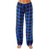 Nukty Women Christmas Pajama pants Autumn Winter Plaid Printed Pants Fashion Casual Wide Leg Pants Clothing Streetwear