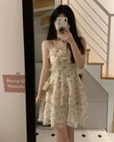 Nukty DRESS TO IMPRESS Sweet Dresses for Women Fashion Floral Korean Summer Robe Femme Temperament Chiffon A-line Dress 2024 Vestidos De Mujer