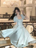 Nukty French Elegant White Wedding Party Dress Women Vintage Burgundy Romantic Prom Vestidos Summer Korean A-line Graduation Dresses