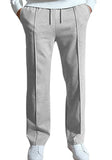 Nukty Spring/Summer Hot Selling Men's Fashionable Casual Solid Color Pants Loose Tight Cord Straight Pants