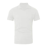 Nukty Summer Men's Clothing Luxury Jacquard Knit V Neck Short Sleeve Polo Shirt Leisure Breathable Fashion High Quality Knitwear S-3XL