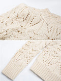 Nukty Pullovers Women Classic Hollow Out Spring Gentle Cozy Casual Office Lady Popular Temperament French Style Knitwear Vintage Daily