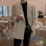 Nukty Elgance Men's Suit Coat Korean Style Casual Blazer Jacket Loose Fashion Handsome Small Suit Autumn New Male Clothing