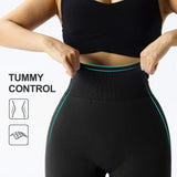 Nukty  Knitted Seamless Fitness Leggings GYM Pants Women High Waist Push Up Leggings  Tight Peach Buttocks Yoga Pants