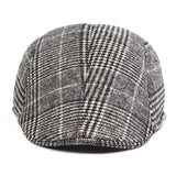Nukty Vintage Men Baseball Hat British Painters Berets Autumn Winter Gentleman Newsboy Hat Plaid Wool Hat Unisex Driving Cabbie Cap