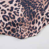 Nukty Grunge y2k Leopard Print Corset Top Women Sexy Skinny Strapless Tube Tops Vintage 2000s Bandage Backless Mini Vest Summer