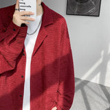 Nukty Korean Fashion Ice Silk Shirt Men's High Quality Long Sleeve Shirts Loose Casual Blouse Oversized 5XL masculina camisas hombre