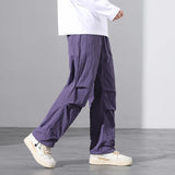 Nukty Parachute Pants for Men's Summer Slim American Loose Fitting Straight Tube Workwear Casual Pants
