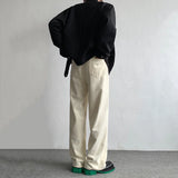 Nukty Baggy Beige Jeans Men Fashion Casual Oversized Wide Leg Jeans Men Streetwear Korean Loose Straight Denim Pants Mens Trousers