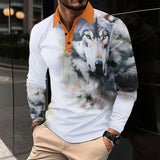 Nukty 2024 Summer Best-Selling Men's Polo Shirt Lapel Printed Men's Clothing Stripes Polo Shirt Casual Sports Men's Shirt