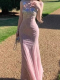 Nukty Fashion Floral Embroidery Lace Long Dresses Women Elegant Sexy Slim Fit Mesh Sling Robes 2025 New Vacation Beach Party Dress