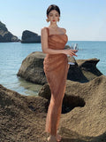 Nukty Sexy Lace Strapless Womens Dresses Elegant Off Shoulder Bodycon Birthday Party Dress Summer Slim Chic Vestidos Female Long Robe