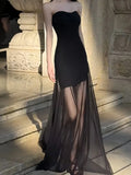 Nukty Korean Sexy Strapless HotSweet Women's Dresses Backless Sleeveless Party Long Robe Clothes Spring Summer Fashion New Outfits