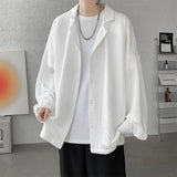Nukty Korean Fashion Ice Silk Shirt Men's High Quality Long Sleeve Shirts Loose Casual Blouse Oversized 5XL masculina camisas hombre