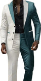 Nukty prom outfits for guys Two Color Panels for A  Men's Suits，Tailor-made Suitsï¼? Pieces Blazer and Pants Set，Single Breasted，for Summer Beach，Groomsmen