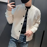Nukty High-Quality Male Bomber Casual JacKet Men's Autumn and Spring Outdoor Solid Color Jacket Sportswear Men's Jacket