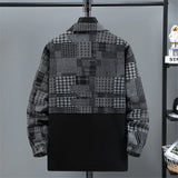 Nukty Color Block Patchwork Denim Jacket Men 11XL 10XL Plus Size Jean Jackets Vintage Coat Male Big Size Outerwear
