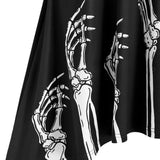 Nukty Gothic Black Dress Sexy Skirt For Women Halloween Costumes Horrible Christmas Carnival Easter Terrible Skull Bones Clothing Red