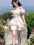 Nukty French Style Irregular Halter Dress Summer Pure Desire Beach Vacation Long Fairy Design Sleeveless Dress Elegant Atmosphere New