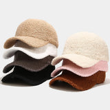 Nukty Autumn Winter Baseball Cap Women Thicken Lamb Wool Hats Version Tide Fleece Warm Cap Plush Baseball Caps Spring Baseball Cap