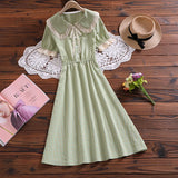 Nukty girl plaid vestidos New summer fashion short sleeve women kawaii dress
