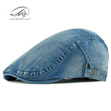 Nukty Brand Oohmy Cotton Denim Newsboy Hats Flat Ivy Gatsby Cabbie Driving Berets Hat Dad Cap for Men Women Vintage Casual Headwear