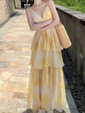 Nukty Summer  Elegant Sexy Spaghetti Strap Long Dresses For Women Sleeveless Backless Beach Holidays VestidosEvening Party Dress