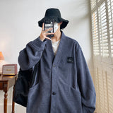 Nukty Streetwear Men‘s Sweater Japan Style Plus Size 7XL Man Sweatercoat Fashion Loose Tops Casual Single Breasted Clothes