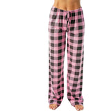Nukty Women Christmas Pajama pants Autumn Winter Plaid Printed Pants Fashion Casual Wide Leg Pants Clothing Streetwear