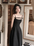 Nukty Summer Y2K Spaghetti Strap Evening Party Dresses Solid Elegant Sleeveless Sexy A-line Short Dress One Piece Vestido Mujer