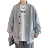 Nukty New Solid Fashion Cardigan Men's Knit Winter Coats Business Casual Jackets Male Tops Man Coat Size M-5Xl Knitwear 2 Colors