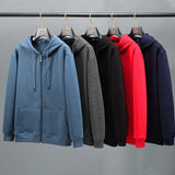Nukty Plus Size 10XL 12XL Hoodie Men Autumn Winter Fleece Hoodies Solid Color Jacket Hoodies Big Size 12XL Blue Black Red Grey