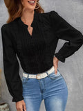 Nukty Elegant Lace Stitching Women's Autumn Blouses Fashion Puff Long Sleeve Top Casual White Shirt Youth Woman Blouses